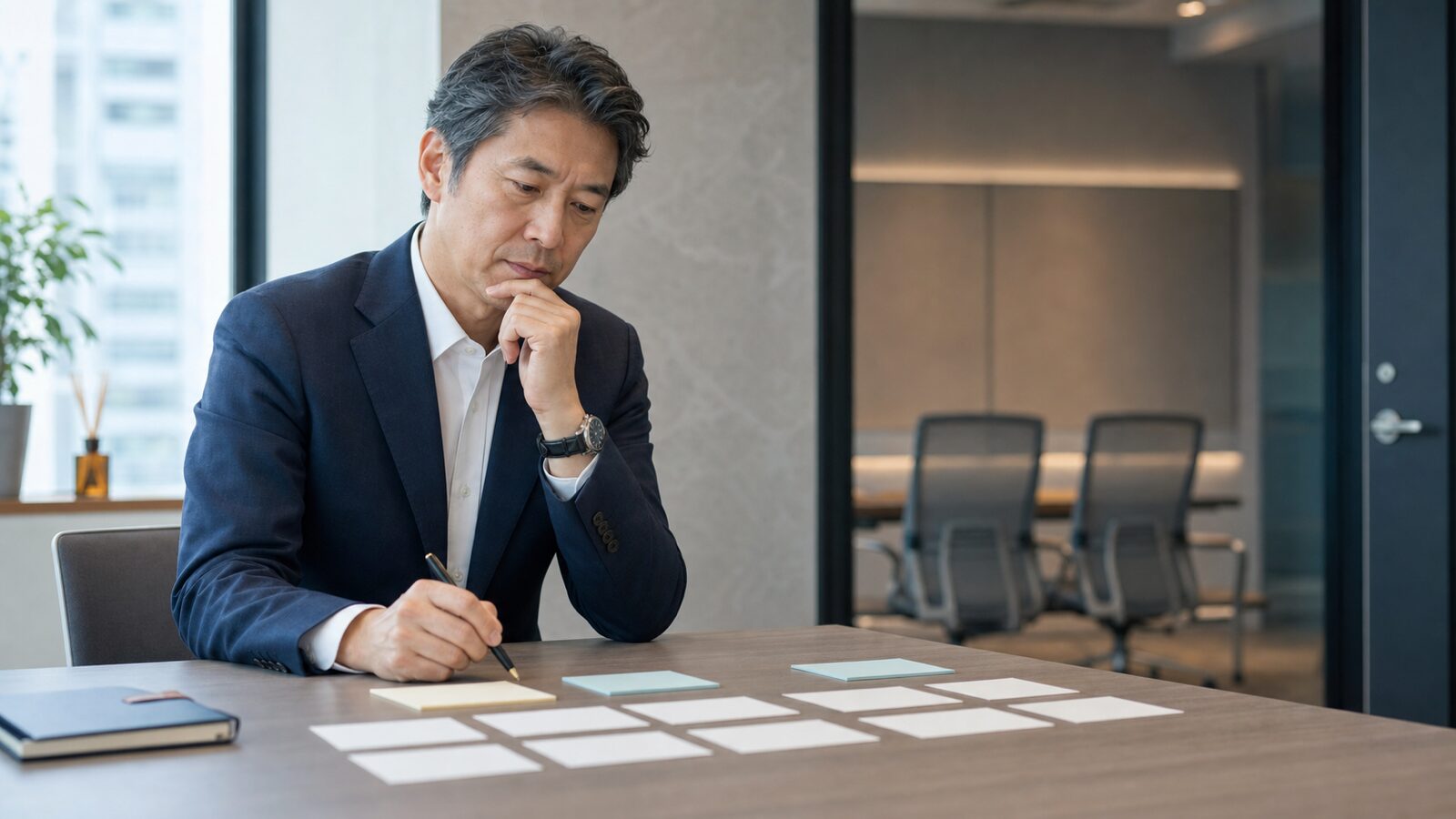 転職先の企業文化を面接後のメモから比較する40代・50代の会社員
