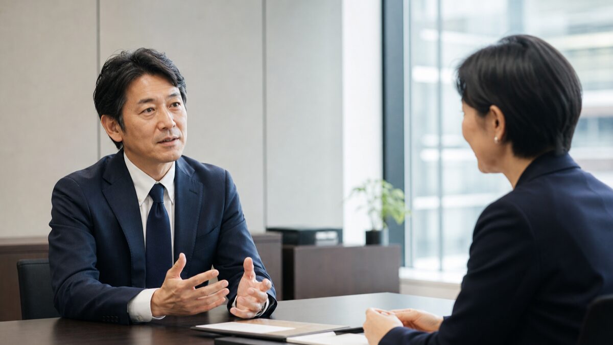 面接で転職理由を伝える40代・50代のビジネスパーソン