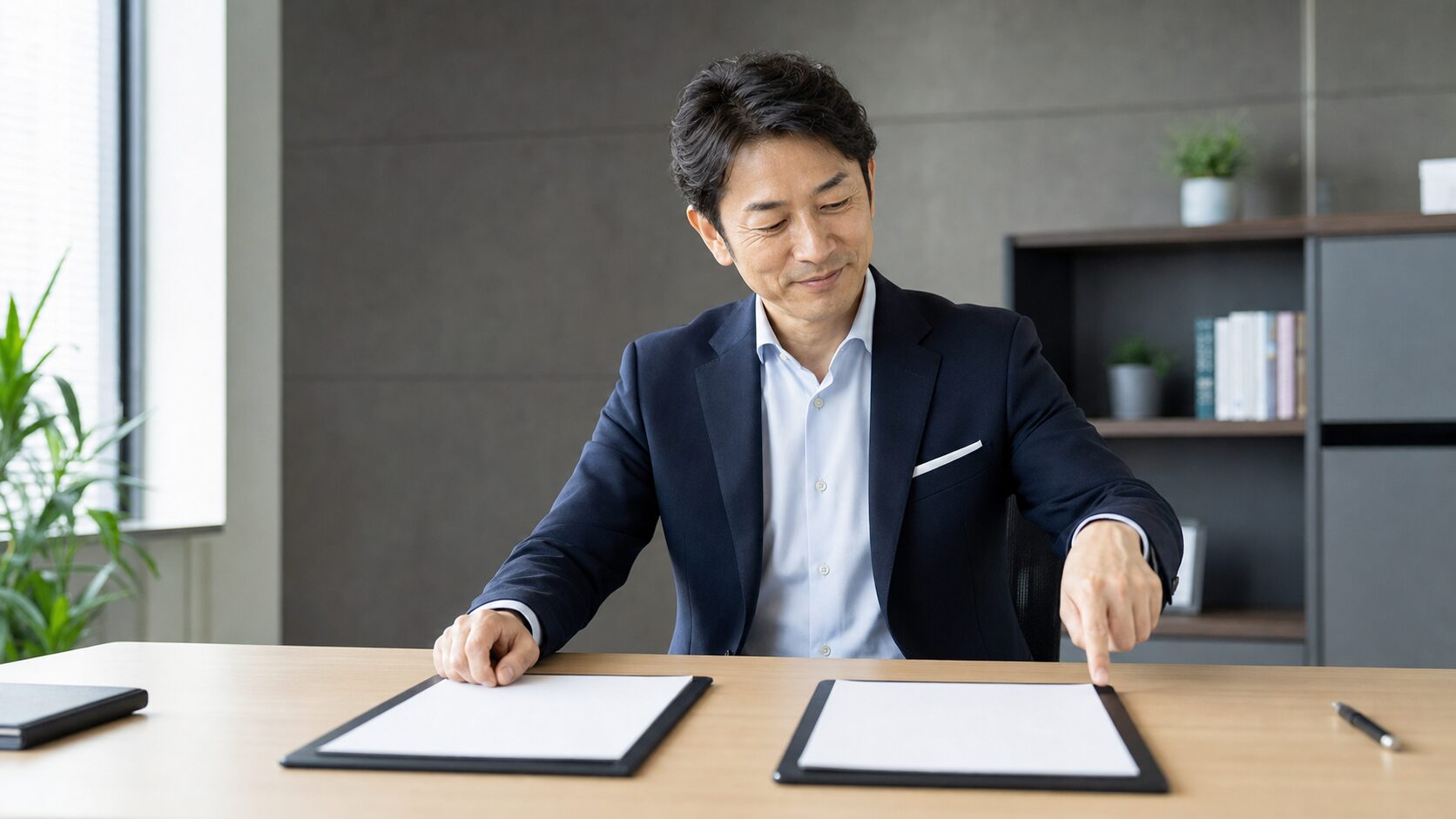 2つの選択肢から決断するビジネスパーソン